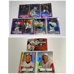 Topps Chrome Baseball Insert Lot With Purple And Silver Refractors