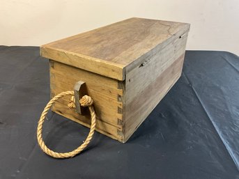 Wooden Lidded Box Small Treasure Chest