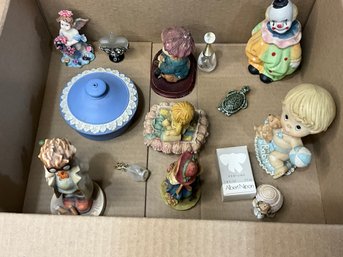 Figurines And Glass Lot With Goebel