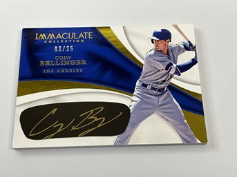 Cody Bellinger 2017 Immaculate Collection Carbon Autograph /25