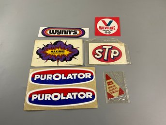 Vintage Stickers Wynns, Purolator, STP, Valvoline And Maximus