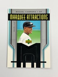 Miguel Cabrera 2004 Upper Deck Marquee Attraction Game-used Jersey Card