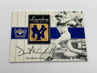 Dave Winfield 2000 Upper Deck Yankees Legends Legendary Lumber Bat Card