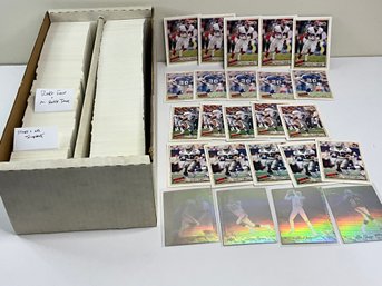 2 Row Box Of 1992 Upper Deck Football Cards With Stars And Inserts