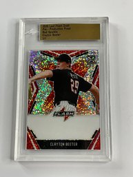 Clayton Beeter 2020 Leaf Flash Draft Pre-production Proof Red Sparkle 1/1