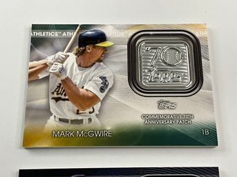 Mark McGwire 2021 Topps 70th Anniversary Logo Patch Cards
