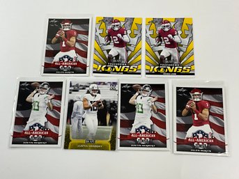Group Of Lamb, Herbert And Hurts Leaf Rookie Cards