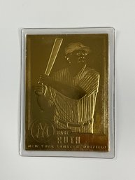Babe Ruth 1996 24kt Gold Plated Card