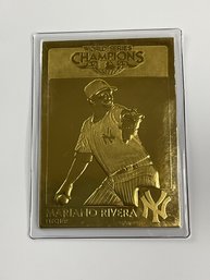 Mariano Rivera 2009 World Series Champions 22kt Gold Plated Card