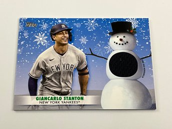 Giancarlo Stanton 2021 Topps Holiday Jersey Relic Card