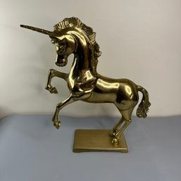 Large Heavy Brass Unicorn