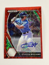 Carson Williams 2021 Prizm DP Red Velocity Autograph