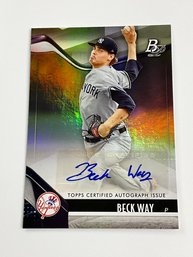 Beck Way 2021 Bowman Platinum Rookie Prospect Autograph