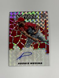 Adonis Medina 2021 Mosaic Scripts Prizm  Rookie Autograph