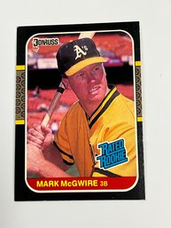 Mark McGwire 1987 Donruss Rated Rookie Card
