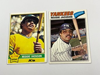 Reggie Jackson 1976 & 1977 Topps Cards