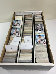 3 Row Box Of Baseball And Football Cards Has Rookies, Inserts, Prizm And More