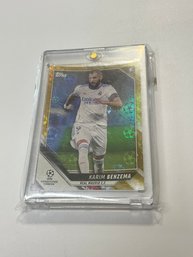 Karim Benzema 2022 Topps UCL Gold Starball Foil Card /50