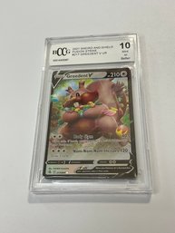 Greedent V 2020 S & S Fusion Strike BCCG 10 Graded Pokemon Card