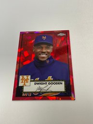Dwight Gooden 2021 Topps Chrome Red Atomic Card /100