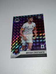 Bryan Cristante 2021-22 Mosaic Purple Prizm Soccer Card /49