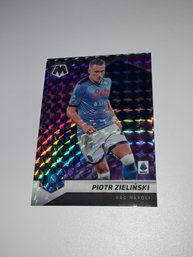 Piotr Zielinski 2021-22 Mosaic Purple Prizm Soccer Card /49