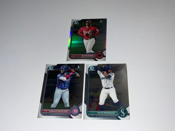 2022 Bowman Chrome Rookie Lot Of Rodrigues, Quintero And A Cerda Refractor /499