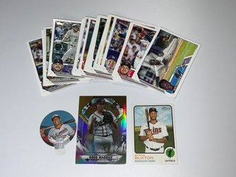 Baseball Card Lot With Inserts And Base Cards Including A Buxton Heritage Card /100