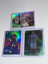 Low #'d Soccer Cards Iniesta 175, De Ligt /99 And Bonucci /99