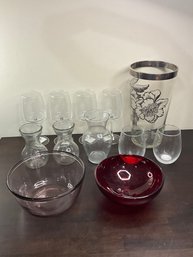 Glassware Lot Some New With Stickers