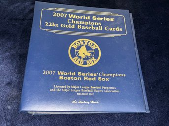 Boston Red Sox 2007 World Series Champions 22kt Gold Baseball Cards