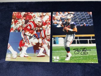 Scott Zolak And Mosi Tatupu New England Patriots Autographed 8x10 Photos