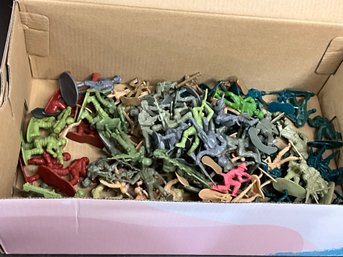 Box Of Mixed Plastic Army Men