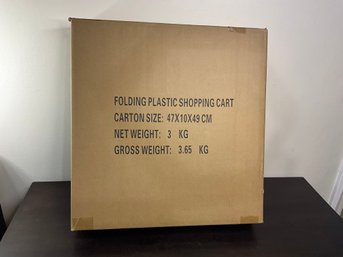 New Folding Plastic Shopping Cart