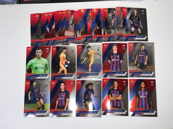 Topps Chrome Barcelona Card Lot With Rookies