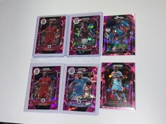 Prizm Soccer Pink Cracked Ice Card Lot