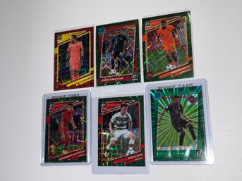 Optic And Donruss Soccer Green And Red Parallel Cards With Rookies