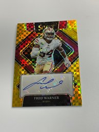 Fred Warner 2021 Select Gold Signatures Autograph /10