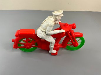 Vintage Police Motorcycle Toy (1950s-60s)
