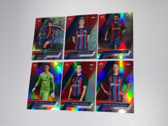 2023 Topps Chrome Barcelona Card Lot With Refractors