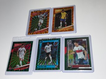 Donruss Soccer Green And Orange Lazer Cards Plus A Green Parallel