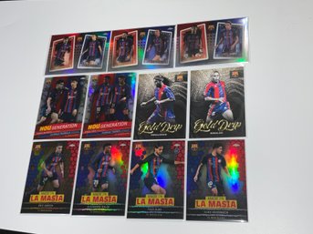 2023 Topps Chrome Barcelona La Masia, Nuo Generation, Gold Drip And King/queen Cards