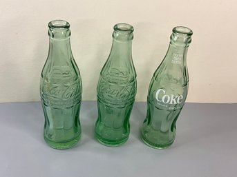 3 Vintage Coca-cola Bottles Willimantic Conn, Hartford Conn And St Louis MO Coke