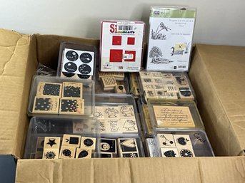 Box Full Of Wooden Stamps