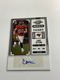Cade Otton 2022 Contenders Optic Rookie Ticket Autographed Card