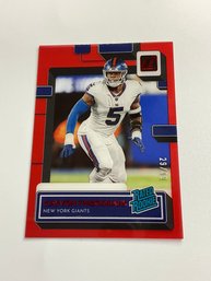 Kayvon Thibodeaux 2022 Clearly Donruss Rated Rookie Red /49