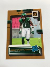 Ahmad Sauce Gardner 2022 Clearly Donruss Rated Rookie Orange /75
