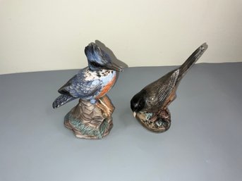 2 Decorative Ceramic Birds