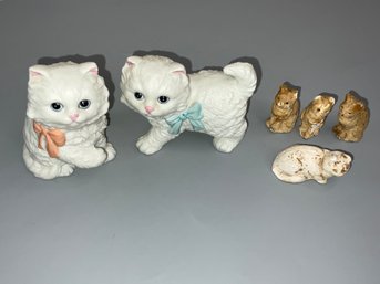 6 Porcelain And Ceramic Cats