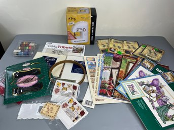 Sew Crafty Mini With Sewing Supplies, Thread And Books
